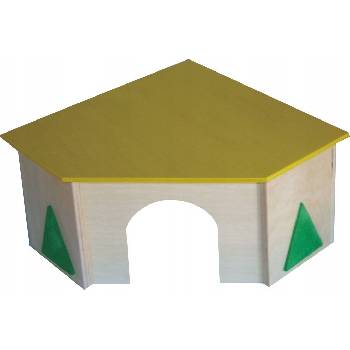 JK ANIMALS Domek rohový pro křečky 11 x 11 x 7 cm