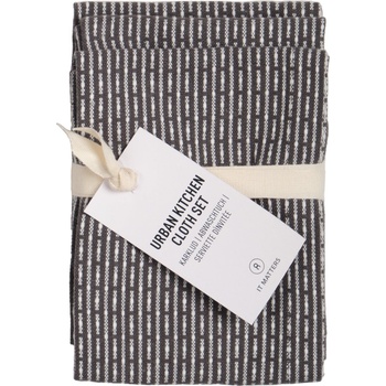 The Organic Company Малки кухненски кърпи Urban 18 x 35 см сиви 3 бр (1164-111)