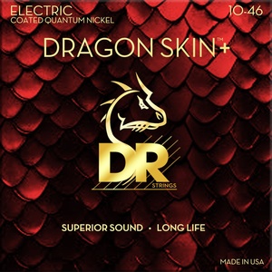DR Strings Dragon Skin+ Coated Medium 3 Pack Струни за електрическа китара (DEQ-10-3PK)