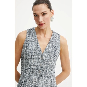 GUESS Рокля Guess SADIE в тъмносиньо къса с кройка по тялото W5GK0E WH7I0 (W5GK0E.WH7I0)