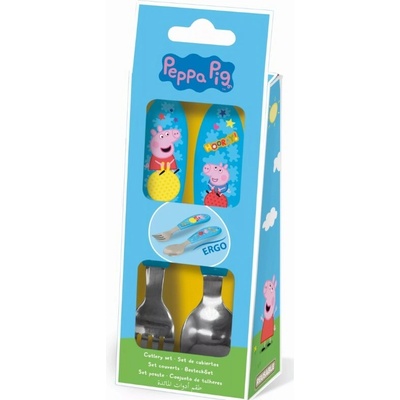Storline Dětský nerez příbor PEPPA PIG modrý