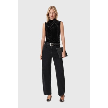 AllSaints Блуза AllSaints дамска в черно с изчистен дизайн W012PZ (W012PZ)