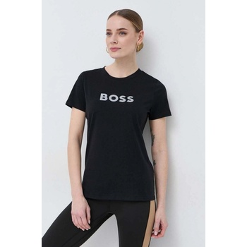 BOSS x Alica Schmidt Bavlnené tričko čierna