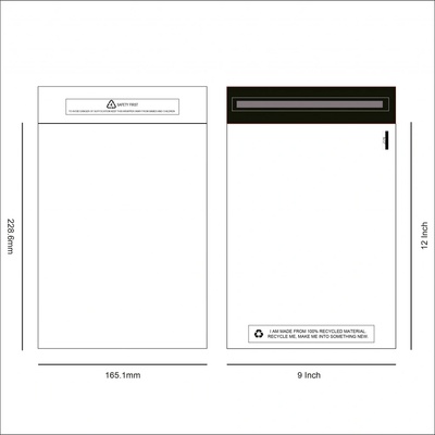 Poštovní Recyklovaná Plastová Obálka S Klopou Bílá 22.9x30.5cm