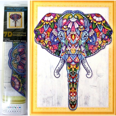 Norimpex Diamantové malování 7D Slon 30 x 40 cm