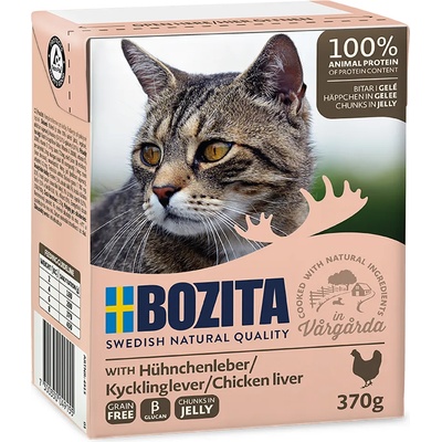 Bozita 24x370г пилешки дроб Bozita месни хапки желе храна за котки