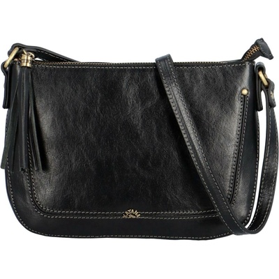 Katana luxusní dámská kožená crossbody Lukave černá