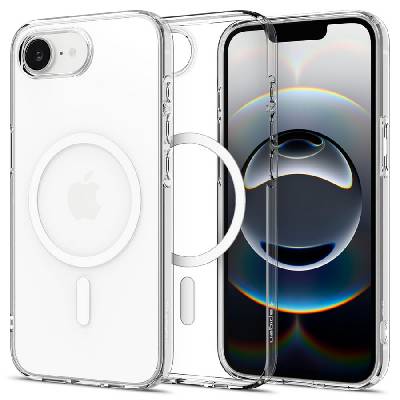 Удароустойчив кейс с MagSafe за iPhone 16e от Spigen Liquid Crystal Mag - Прозрачен (8809971239806)