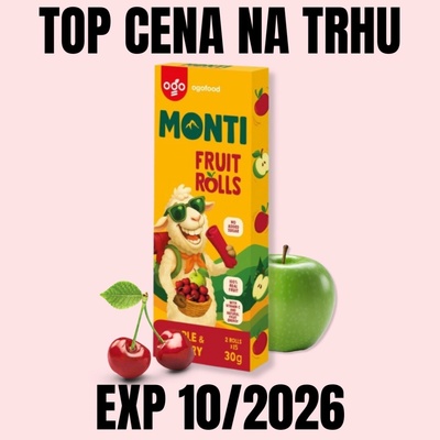 Ogo Monti ovocná trubička Jablko-Třešeň 30 g – Zbozi.Blesk.cz