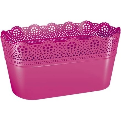 Trebor Kvetináč LACE dlhý fuchsia 29x13,5x15,5cm