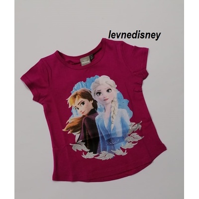 dívčí tričko frozen Anna a Elza tm. růžové