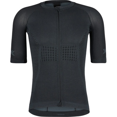 X-Bionic Мъжка фланелка с къс ръкав за колоездене X-Bionic Xceed Ride Jersey S/S Cycling jersey - X Black / Rhino Grey - размер XL (056-3355-0214)