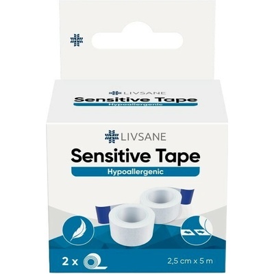 LIVSANE Fixační náplast Sensitive 2,5 cm x 5 m 2 ks