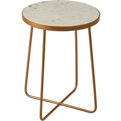Premier Housewares Кръгла странична масичка с мраморна плоча ø 36 cm Shalimar - Premier Housewares (5527172)