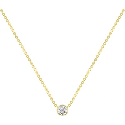 Eppi Strieborný minimalistický náhrdelník s moissanitom N44268
