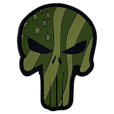 ARMED PATCHES Nášivka Waving US Flag Punisher