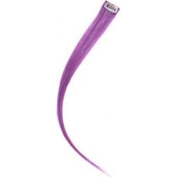 Barevný clip-in pramen ze živých vlasů fialový