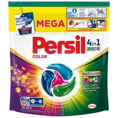 Persil Discs 4v1 Deep Clean Color Prací kapsle na barevné prádlo 60 PD