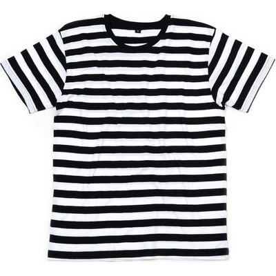 Mantis Lines pruhované tričko čierne biele
