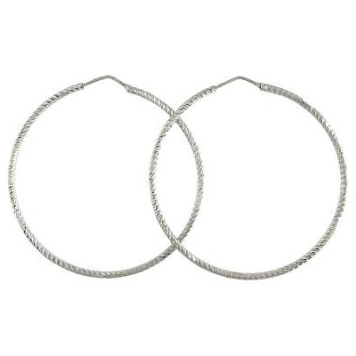 INFINITYSILVER Stříbrné náušnice kroužky broušené 5,5cm SE140095