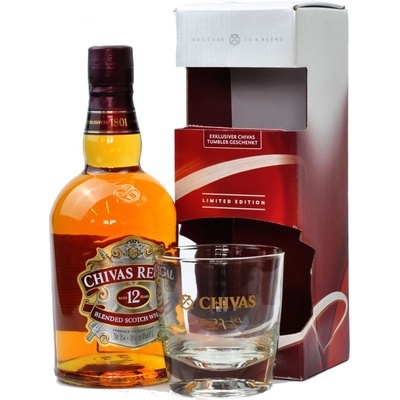 Chivas Regal 12y 40% 0,7 l (dárkové balení 1 sklenice)