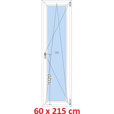 Soft Plastové okno 60x215 cm, otevíravé a sklopné, Daglesie