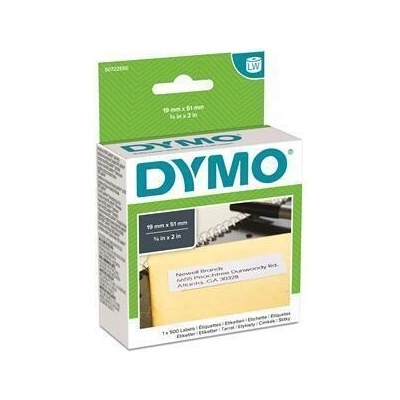 Štítky Dymo 51mm x 19mm, samolepící, papírové bílé, 500 ks, S0722550