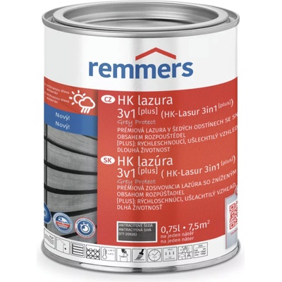 Remmers HK Lasur 0,75 l antracitová sivá