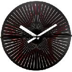NeXtime Стенен часовник Motion Star 30 см черно-червен (3223/3128)