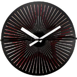 NeXtime Стенен часовник Motion Star 30 см черно-червен (3223/3128)