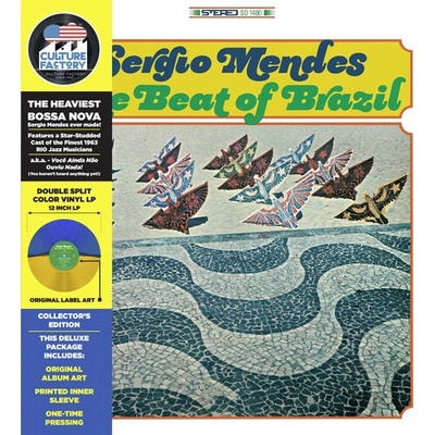 SERGIO MENDES - The Beat Of Brazil - Yellow/Blue Bicolour LP