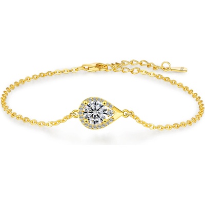 Olivie Stříbrný náramek 1ct 6,5mm Moissanite GOLD 9739