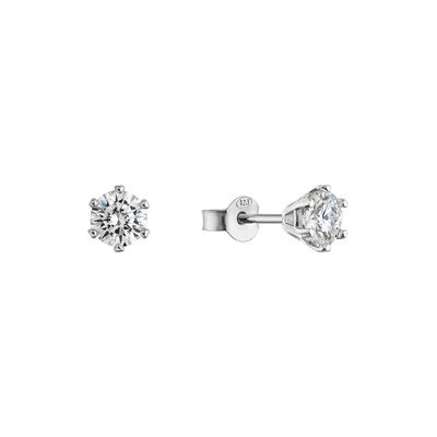 Evolution Group Cz Stříbrné náušnice MIA moissanite 5mm MIA 11M00006