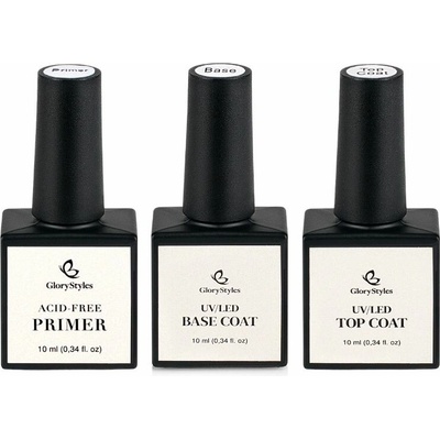 GloryStyles Sada primer + base coat + top coat