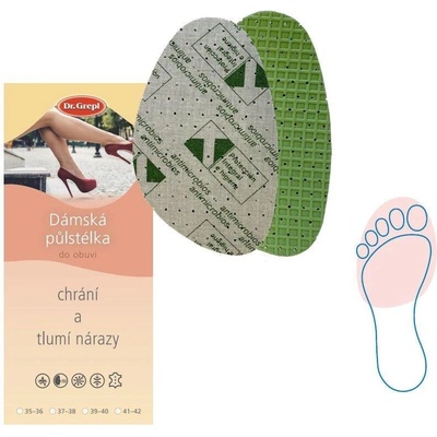 Dr.Grepl Dr. Grepl Carbon zelené dámské antibakteriální půlstélky do obuvi