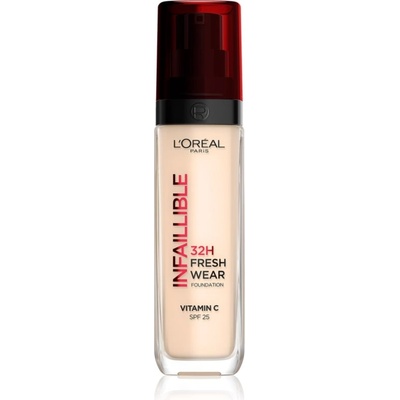 L'Oréal Infaillible 32H Fresh Wear дълготраен течен фон дьо тен цвят 10 NUDE 30ml