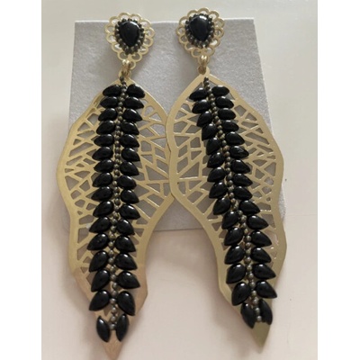 Fashion Jewelry zlaté černé dlouhé 4-b042