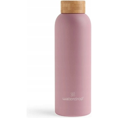 Waterdrop Thermo Steel nerezová láhev na vodu barva Pastel Pink Matt 600 ml