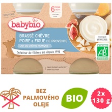 Babybio Brassé z kozího mléka hruška fík 2 x 130 g