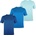 Donnay Мъжка тениска Donnay 3 Pack T Shirts Mens - Teal/Turq/DkBlu