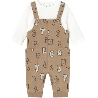 Mayoral Гащеризон с дълъг ръкав Mayoral - На букви, фъстъчен, 0-1 м (15-02636-078-0-1)