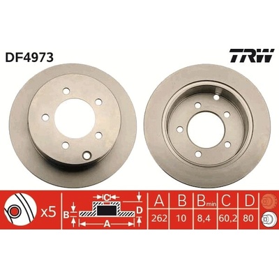 Brzdový kotúč TRW DF4973