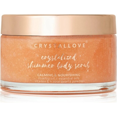Crystallove Shimmer Body Scrub tělový peeling rose quartz 200 g