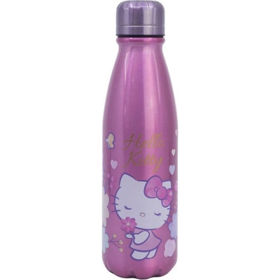 Stor Бутилка за вода Stor Animation: Sanrio - Hello Kitty Flowers, 600 ml (101880)