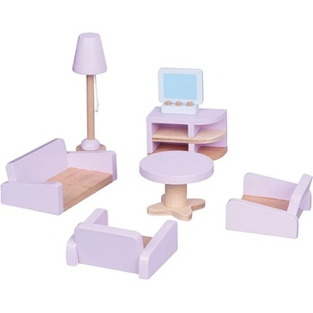 Lelin Toys Дървени мебели за игра, Хол - Lelin Toys