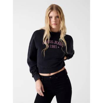 GUESS Блуза Guess Women's Star Cropped Crew Sweatshirt - Jet Black