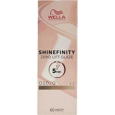 Wella Shinefinity Zero Lift Glaze 60 ml деми-перманентна боя 010/0 Lightest Blonde Natural