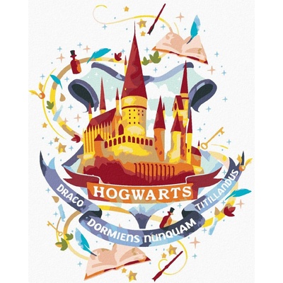 Zuty Malované bradavice harry potter 40 x 50 cm vypnuté plátno na rám 8596530133575