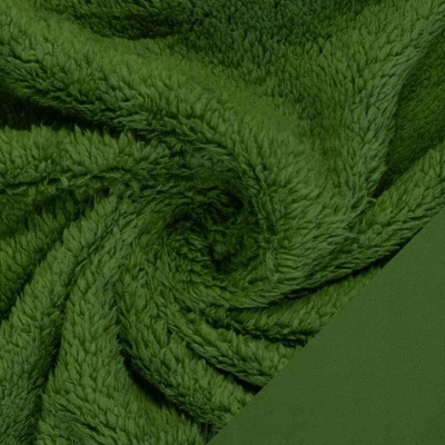 SWAFING Doubleface plyš/fleece Tamme, zelený