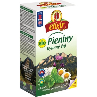Agrokarpaty Bio Pieniny bylinný čaj čistý prírodný produkt 20 x 1,5 g